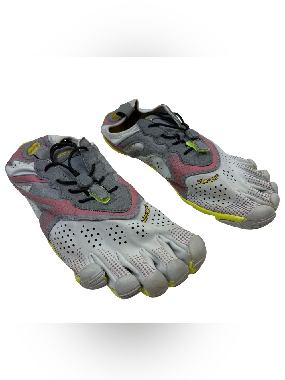 Vibram Five Fingers V-Run 17W7006 Womens Size 10 10.5 EU 43 Gray Pink Shoes